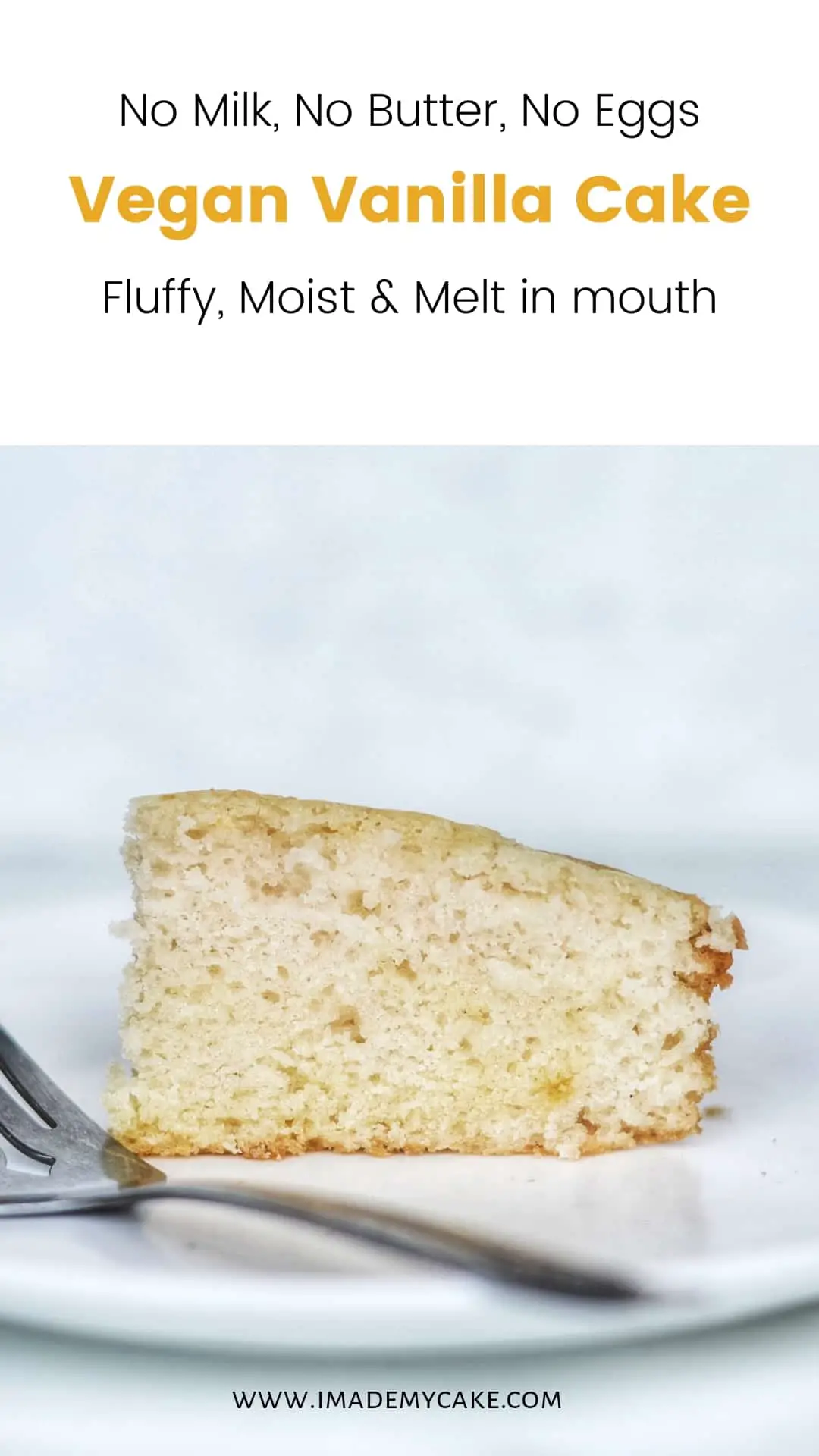 vegan white cake slice