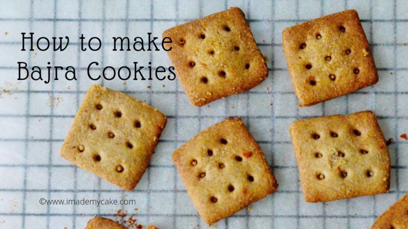 bajra/pearl millet cookies on a cooling rack