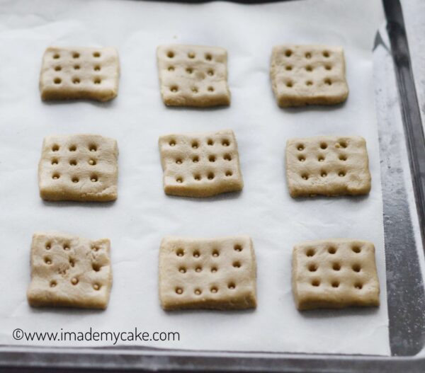 placing cookies on the baking tray