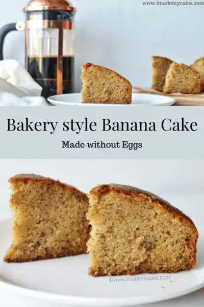 eggless banana cake