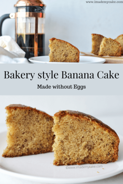 eggless banana cake