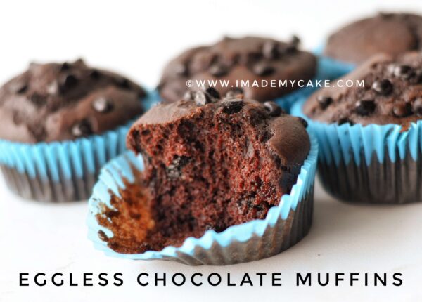 Eggless Chocolate Muffins