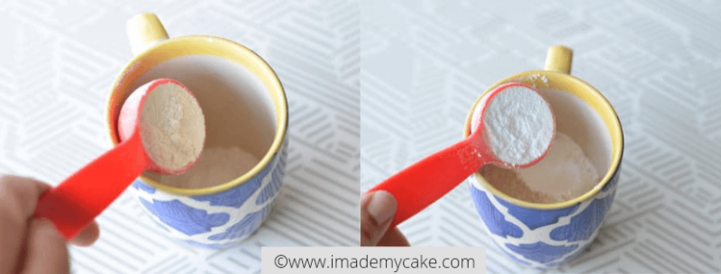 snickerdoodle mug cake_add flour and sugar