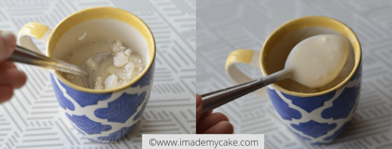 snickerdoodle mug cake_mix batter evenly