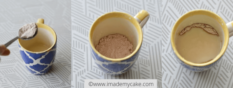 snickerdoodle mug cake_layering the batter