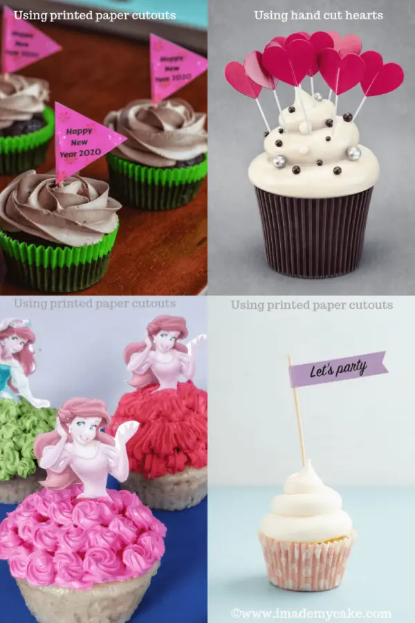 cupcake decorating ideas with paper cutouts