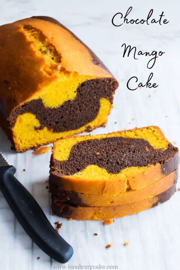 Eggless Chocolate Mango Cake