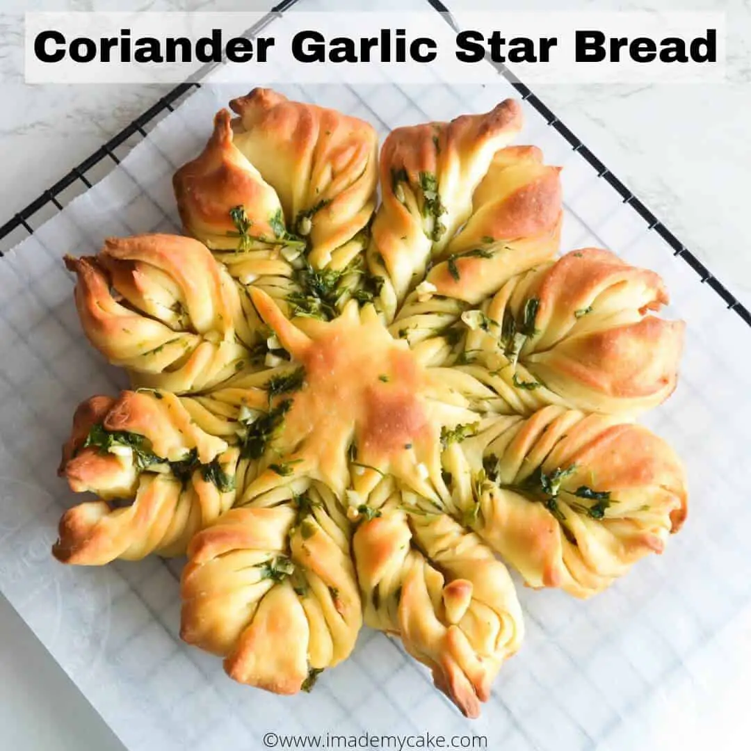 coriander garlic star bread