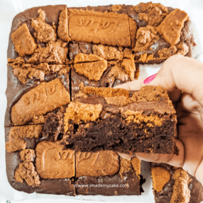 Eggless Biscoff Brownies