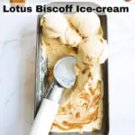 Scoops of Lotus Biscoff ice cream