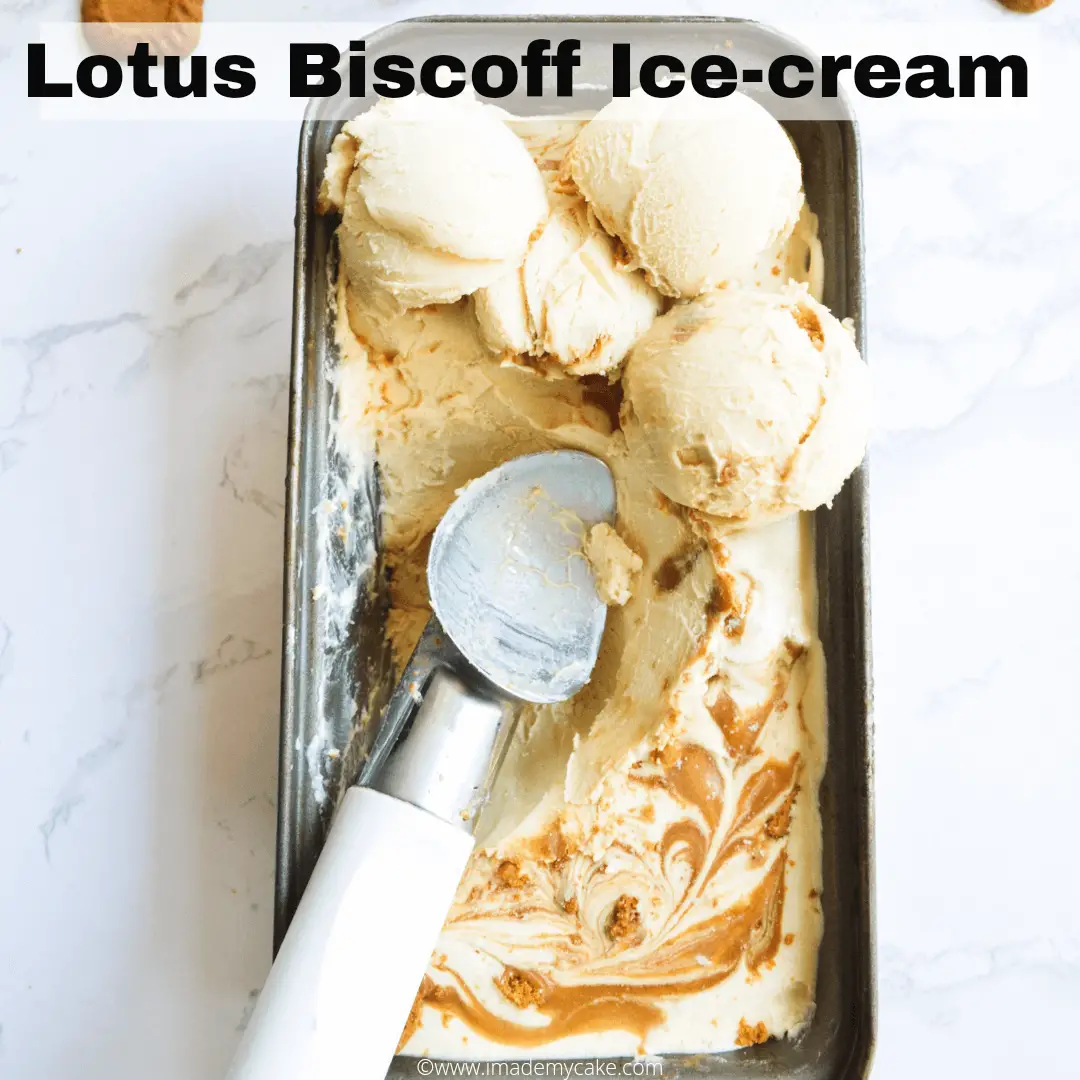 Scoops of Lotus Biscoff ice cream